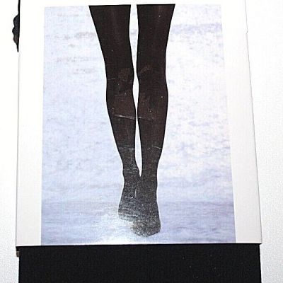 Attention Black Control Top Opaque Full Length Tights  1 Pair  - Plus Size 1X/2X