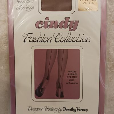 Cindy Fashion Collection, Hosiery, Style 135, Sable, Sheer, 100perc Nylon, One Size