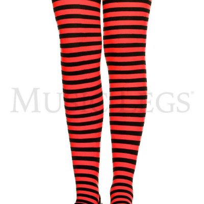 Halloween Kids Black and Red Stripped Pantyhose Tights XL Dance wear