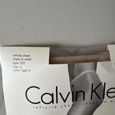 ? Calvin Klein, Infinite Sheer Sheer To Waist Pantyhose, NEW pantyhose Size A