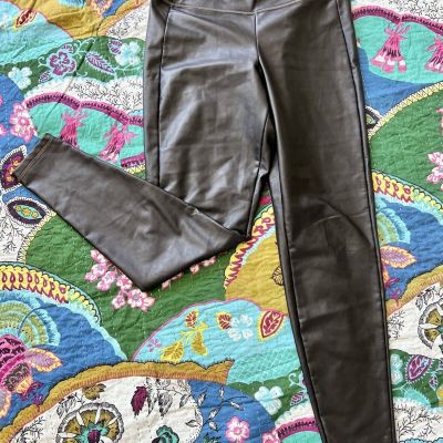 ATHLETA all over gleam tight pants leggings high rise shiny faux leather black S