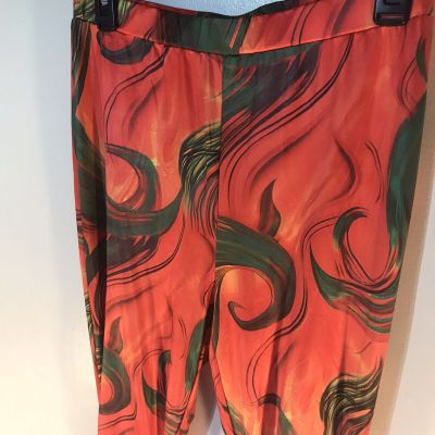 Shein Bright Colors Leggings With Bottom Ruching Womens Size L New