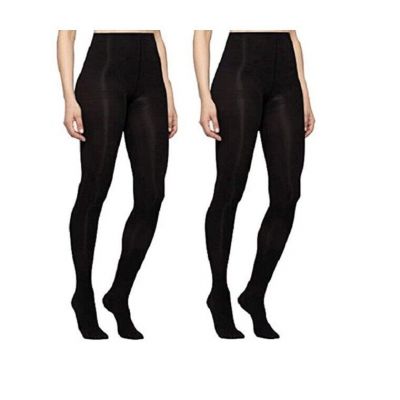 NWOT Yummie Opaque Tights Smooth Seam Tights 2 Pack Black Size Small  $40 JJ325