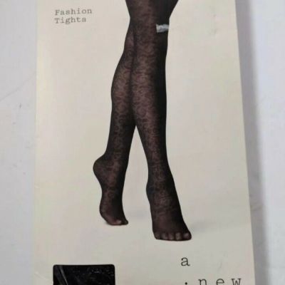 A New Day S/M Fashion Tights Hosiery Black  Lace One Pair Womens