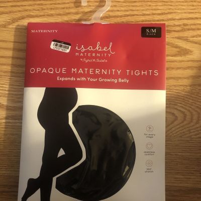 New Isabel Maternity Black Opaque Tights S / M Small Medium