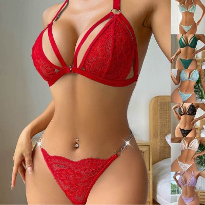 Women's Casual Sexy And Elegant Lace Solid Color Embroidery Belt Sexy Lingerie