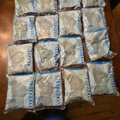Silkies 16 Pairs Vintage NOS Control Top Pantyhose AllHoney Beige New All 16