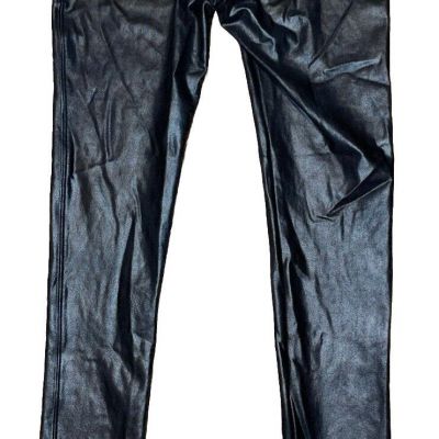 SPANX New Without  Tags, Black Shiny Leather Look Leggings, Women’s Size Small/P