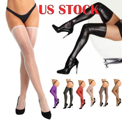 Women Sexy Long Stockings Sheer Socks Thigh High Over Knee Anti-skid Hosiery