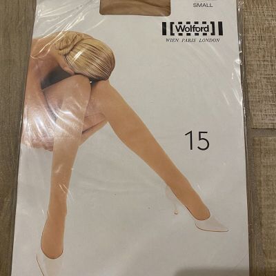 Wolford 15 Tights Nylons Gobi 4365 Small New Beige Tan
