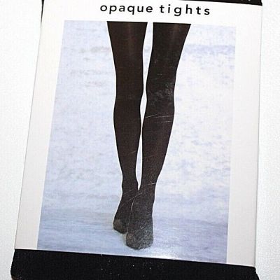 Attention Black Control Top Opaque Tights  1 Pair - Size S/M