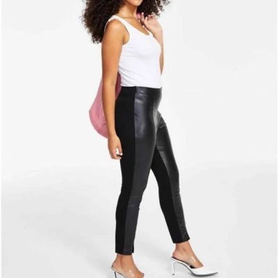 Philosophy Faux Leather Contrasting Black Leggings Size 2X