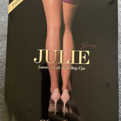 Honey Birdette Julie Sheers Berry Luxury Thigh High Stay-Ups Stockings Small S