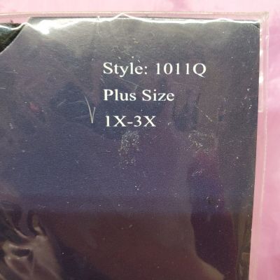 Leg Avenue Plus Sz 1x 3x Black Sheer Lace Thigh Hi  Garter Stockings Sissy Nylon