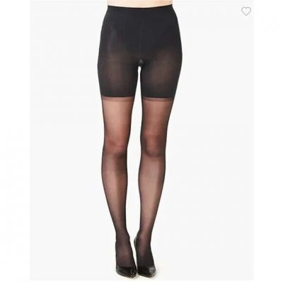 NWT Spanx Firm Believer High Waisted Sheer Tights Black Size E XL