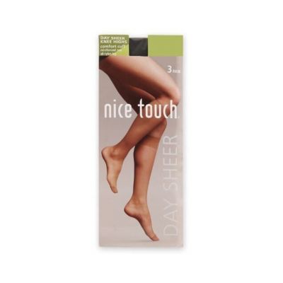 Nice Touch Women's Day Sheer Comfort Cuff Knee Highs (3 Pack)