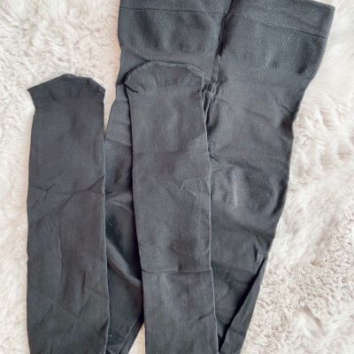 Gray Opaque Tights - Size Small