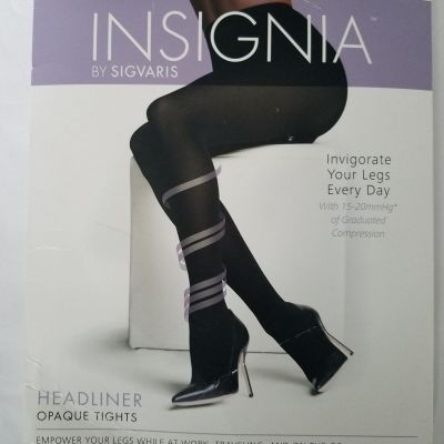 Sigvaris Insignia Headliner Opaque Tights Gray Graduated Compression Size C $75