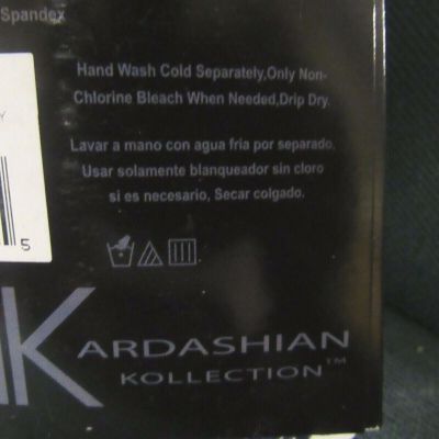 Kim Kardashian Kollection PATTERNED Tights Plume Net DARK NAVY / BLACK Sz XL NEW
