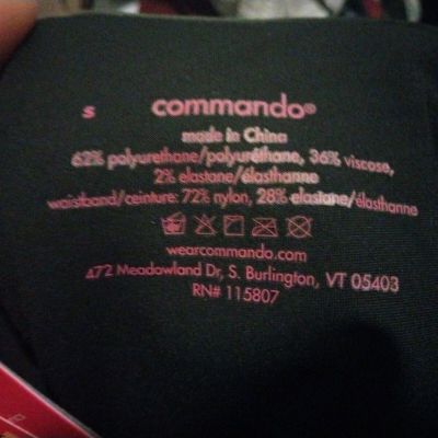 Commando Faux Patent Leather Legging SLG25 Shiny Black Msrp $118