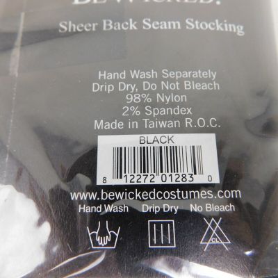 Be Wicked BW561 Sheer Back-Seam Stocking - Black #3832