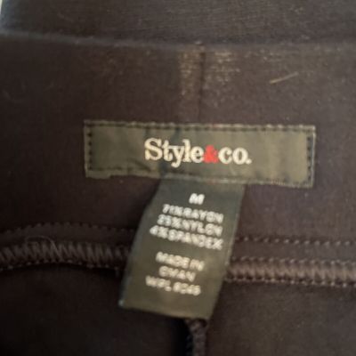 Style & Co Black Capri Leggings Size Medium