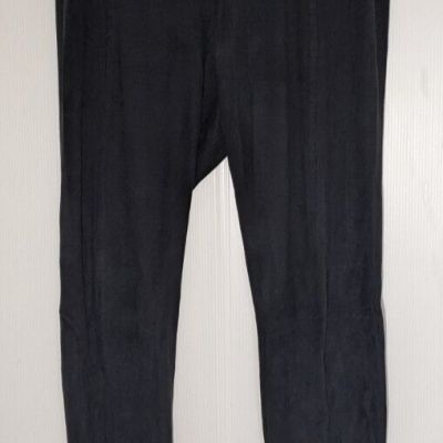 Soft Surroundings Leggings Black Micro Suede Riding Style Inspired Size Small