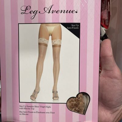 LA-1022, Stay Up Sheer Silicone Stockings
