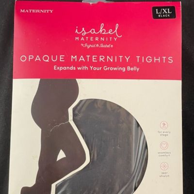 ISABEL MATERNITY OPAQUE MATERNITY TIGHTS COLOR: BLACK SIZE: L/XL NEW IN PACKAGE