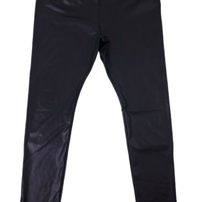 Wild Fable BLACK Faux Leather LEGGINGS Medium High-Waisted LIQUID Plus Size 2X