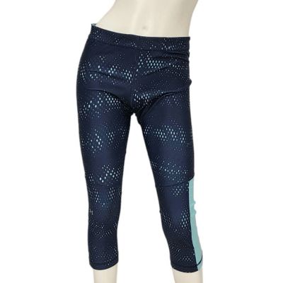 Under Armour Blue Polka Dot Cropped Compression Leggings Large