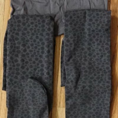 spotted/dotted pattern gray or brown pantyhose Tights, Size S/M