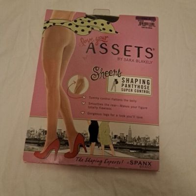 NWT Love Your Assets SPANX Sheers Shaping Pantyhose High Waist Black Size 5