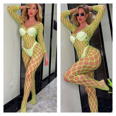 Sexy Lingerie Bodystocking Fishnet Cosplay Stripper Lencería Porn Star Outfit