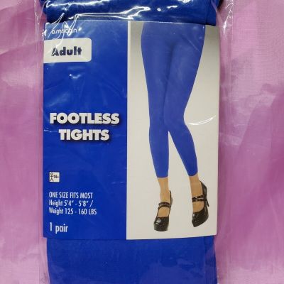 FOOTLESS TIGHTS  Royal BLUE Adult Size 5'4