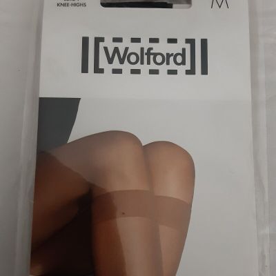 Wolford Luxe 9 Knee - Highs Black Made In Austria Size M