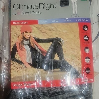 ClimateRight by Cuddl Duds Women Plush Warmth High Rise Fashion Leggings XL