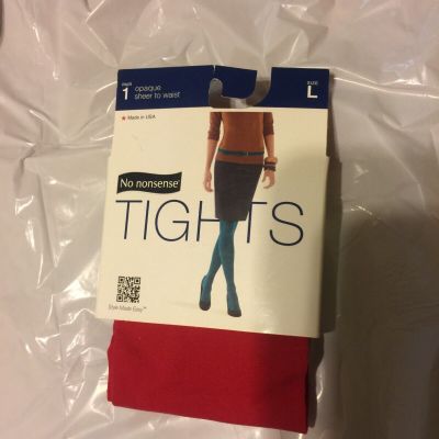 Super Opaque Control Top Tights L - FASHION COLOR APPLE RED  MID-RISE -Thick