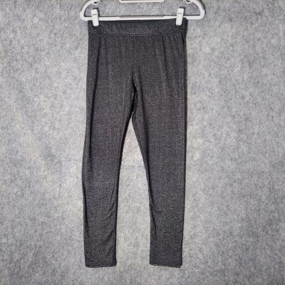 American Eagle Leggings Medium M Silver Metallic Shiny Stretch Hi Rise Pull On