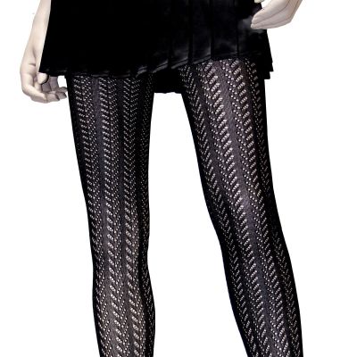 WET SEAL BLACK CHEVRON NET FISHNET  FASHION  FOOTED TIGHTS FOR  FALL WINTER