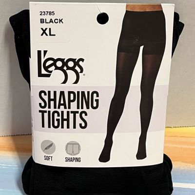 NEW L’eggs Shaping Tights Black size opaque XL 23785