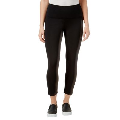 Style Women's Cropped Tummy-Control Leggings in Classic Black Size X-small NWT