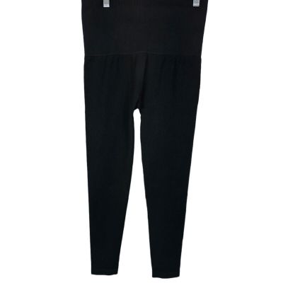 Breezies Women's Pull-on Seamless Cotton Leggings Pants Solid Black 2X Plus Size
