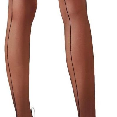 Mila Marutti Women's Thigh High Stockings Sheer Pantyhose for Garter Belt Back S