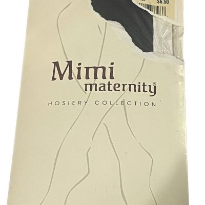 New Mimi Maternity Sheer Pantyhose sz Large Ivory or Off Black