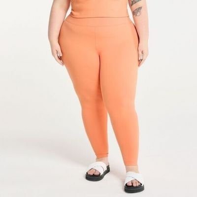 NWT FLX Affirmation High-Waisted 7/8 Ankle Leggings Peach Plus Size 4X