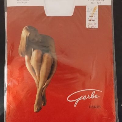 GERBE PARIS - Made in France - White Nylon Seam Stockings - Size Small - NOS