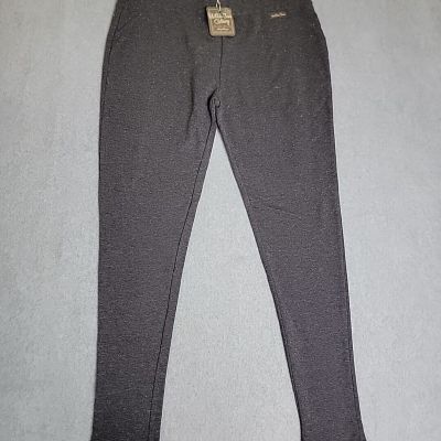 Matilda Jane Leggings Womens XL 33x27 Charcoal Gray Glitter Metalic Stretch NEW