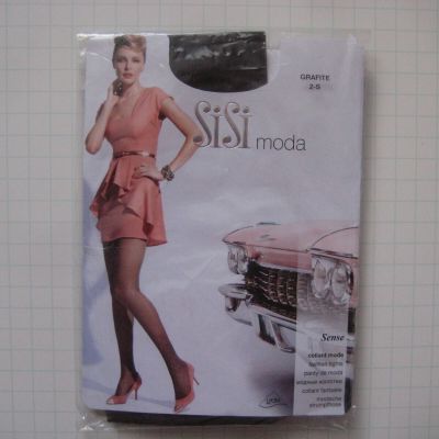 SISI MODA  GRAFITE  Fashion Tights  Size 2-S Made In Italy