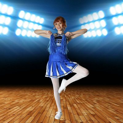 Peavey High Gloss Footed Tights - Hostess Cheerleader Flight Crew Dance Waitress